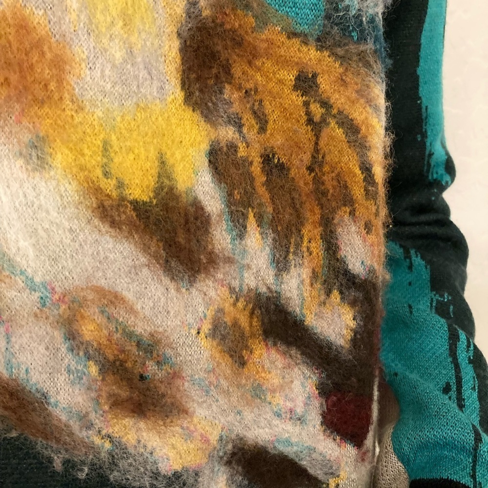 Anthropologie Womens Rooster Sweater Artwork Lauren C Walcott Small - Picture 12 of 15